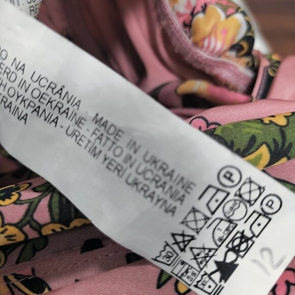 ZARA Pink Floral Print Button Front Satin Bloggers Long Sleeve Bodysuit Medium - Picture 9 of 15